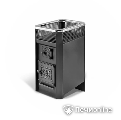 Дровяная банная печь Радуга ПБ-11Б (под навесной бак 45л) 6мм прочистная дверца в Барнауле